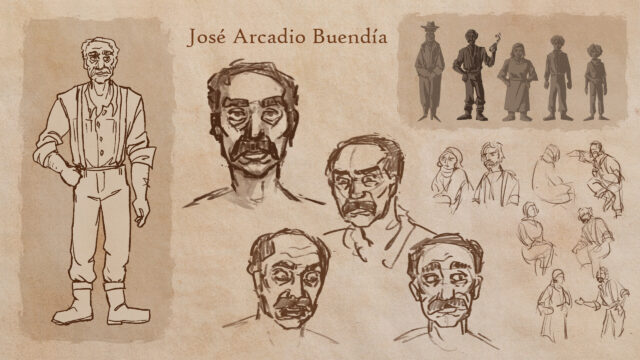 Jose Arcadio Buendia Character Concept Sketch Desktop Wallpaper