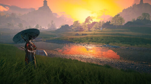 Beautiful Eastern Fantasy Landscape Desktop Wallpaper