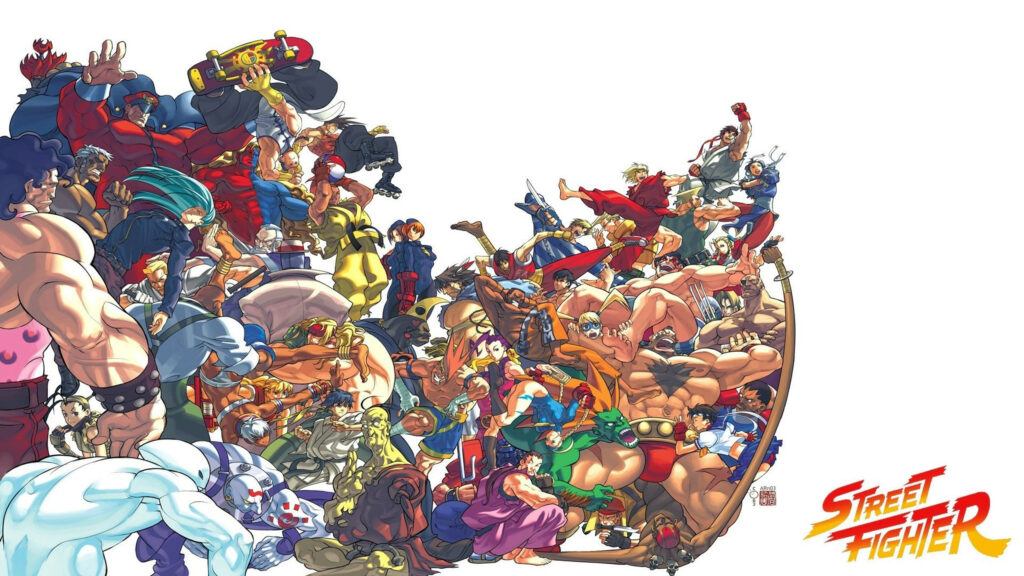 Street Fighter All-Stars Illustration Desktop Wallpaper