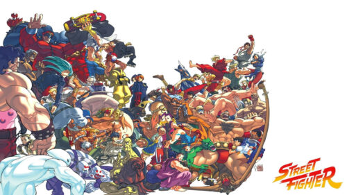 Street Fighter All-Stars Illustration Desktop Wallpaper