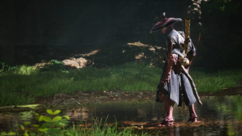 Sun Wukong Standing in Forest Stream 4K Wallpaper