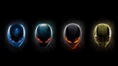 Alienware Sci-Fi Logo Aesthetic Desktop Wallpaper