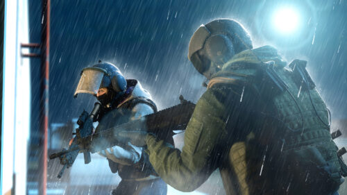 Tactical Soldiers in Heavy Rain 4K Wallpaper
