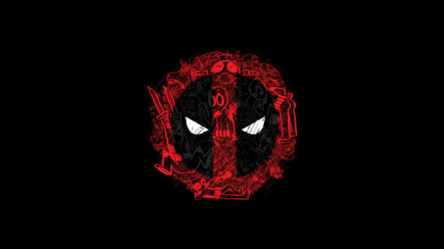 Abstract Deadpool Red and Black Graphic Design PC Wallpaper