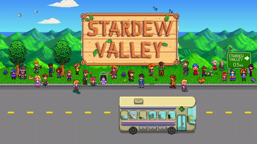 Stardew Valley Pixel Art Landscape Desktop Wallpaper