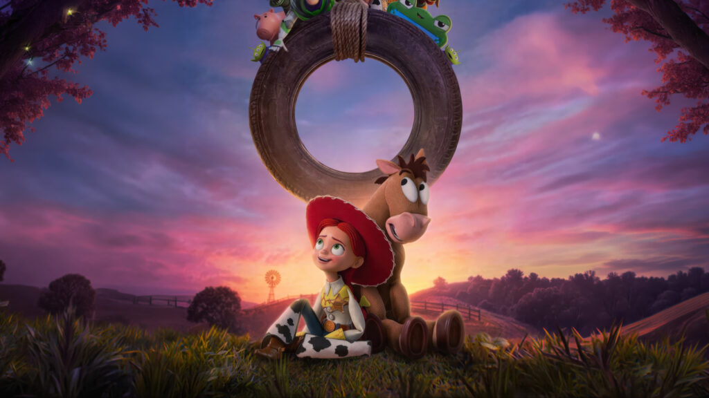 Toy Story Jessie and Bullseye Sunset Desktop Wallpaper