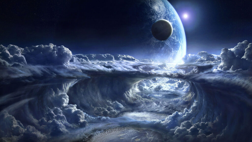 Surreal Alien Planet Cloudscape 4K Desktop Wallpaper