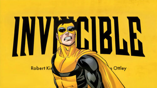 Invincible Comic Book Hero Yellow Background Desktop Wallpaper