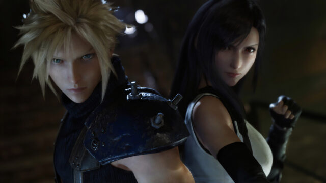 Cloud Strife and Tifa Lockhart Final Fantasy VII Desktop Wallpaper