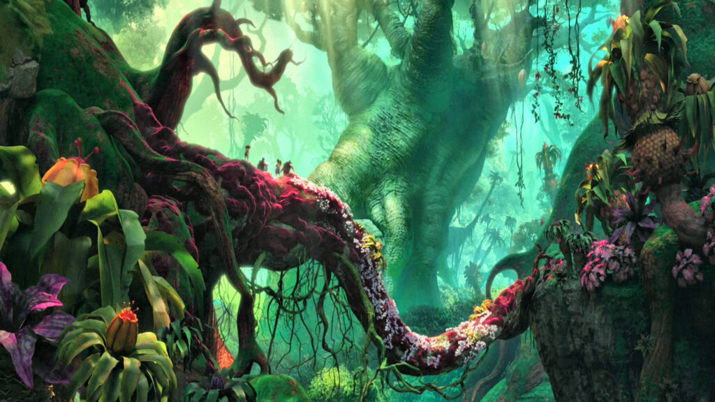 Lush Fantasy Jungle Forest Scene 4K Desktop Wallpaper