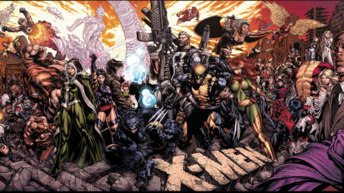 X-Men Group Battle Scene 4K Desktop Wallpaper