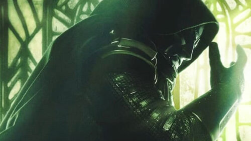 Doctor Doom Green Cloaked Armor Profile Desktop Wallpaper