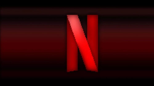 Red Netflix Icon Minimalist Desktop Wallpaper
