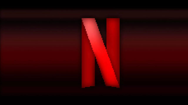 Red Netflix Icon Minimalist Desktop Wallpaper