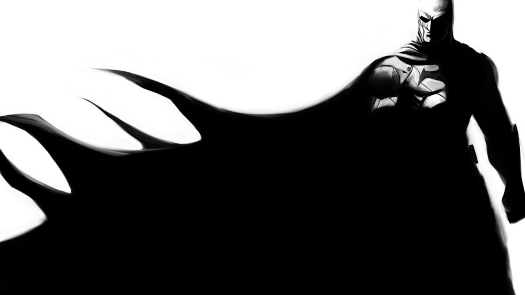 Minimalist Batman Silhouette High Resolution Desktop Wallpaper