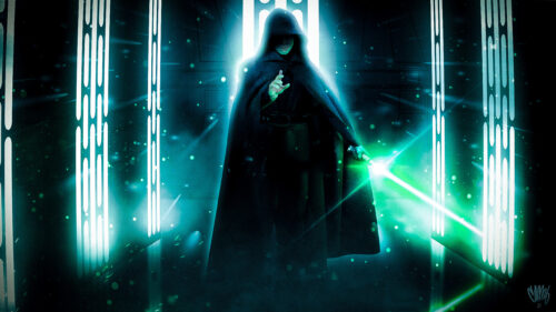 Luke Skywalker Jedi Master Glowing Lightsaber Desktop Wallpaper