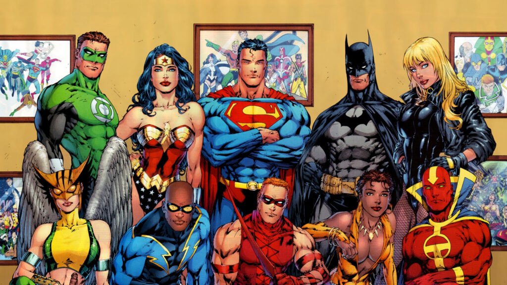 Justice League Team Characters High Resolution Desktop Wallpaper