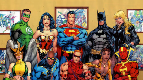 Justice League Team Characters High Resolution Desktop Wallpaper