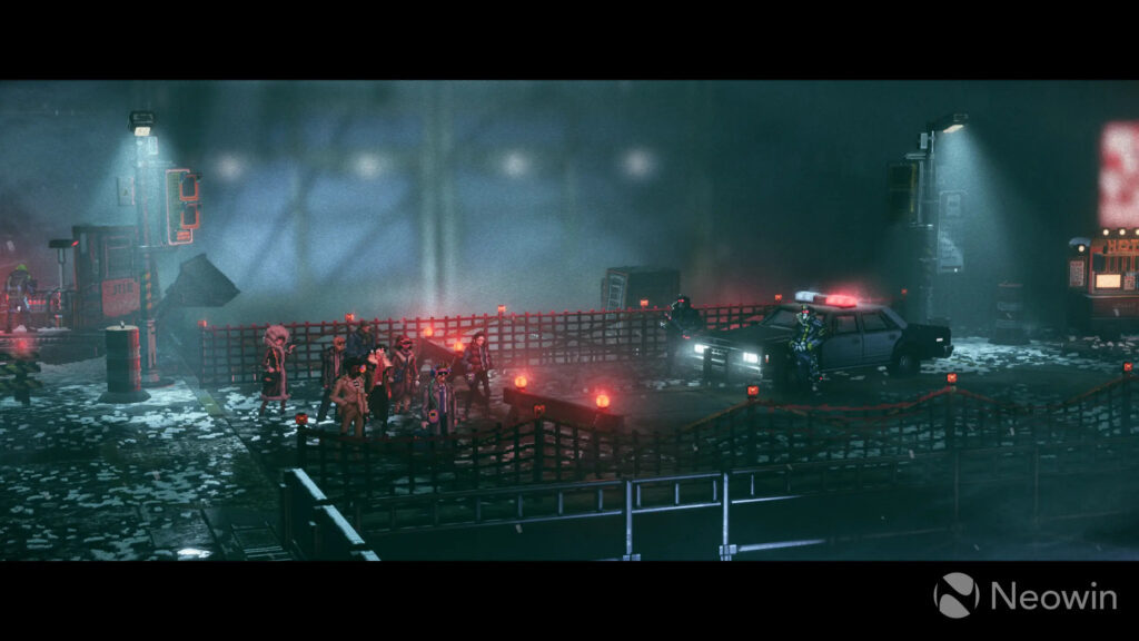 Pixel Art Cyberpunk City Night Scene Desktop Wallpaper