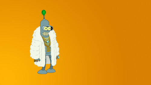 Bender Pimp Style Minimalist Desktop Wallpaper