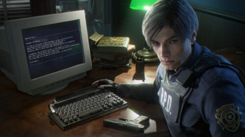 Leon S Kennedy in Resident Evil 2 Remake Desktop Wallpaper