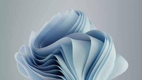 Abstract Blue Waves Minimalist Desktop Wallpaper