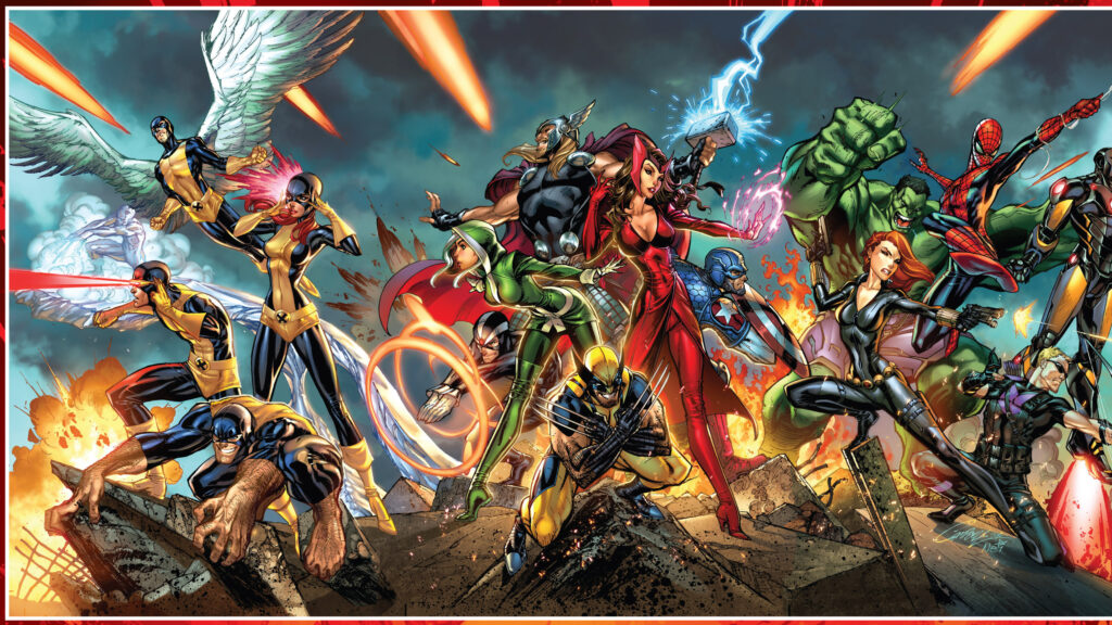 Marvel Universe Heroes Battle Action 4K Wallpaper