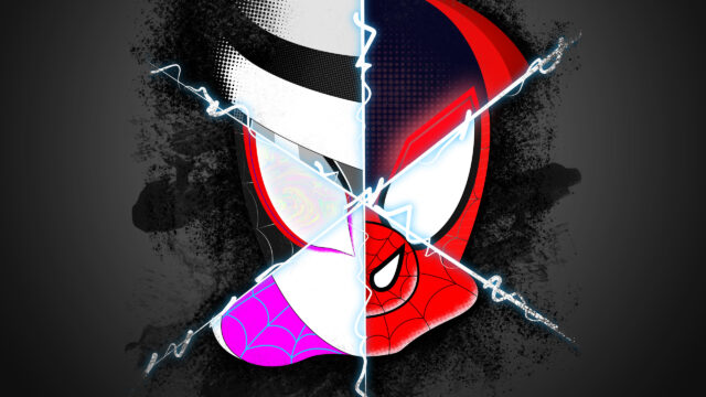 Dual-Sided Spider-Verse Character Graphic PC Wallpaper