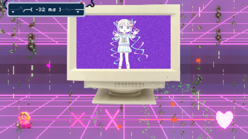 Rhythm Doctor Retro Anime Style Desktop Wallpaper