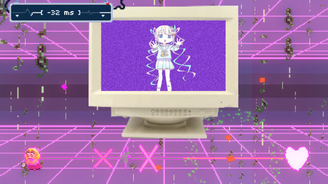 Rhythm Doctor Retro Anime Style Desktop Wallpaper