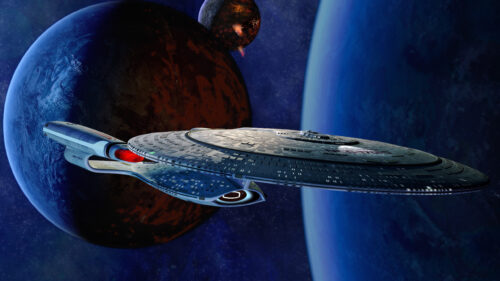 Starship Enterprise Galaxy-class Space Exploration Desktop Wallpaper