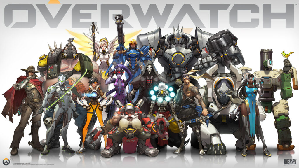 Overwatch Heroes Team Action Desktop Wallpaper