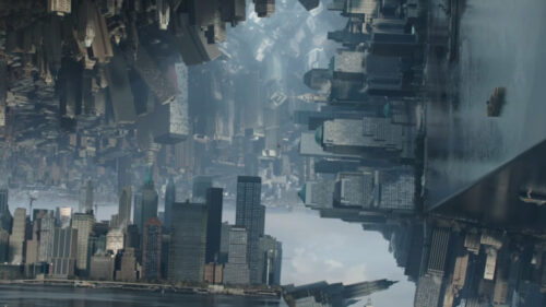 Inception Mirror City Landscape Cinematic 4K Wallpaper