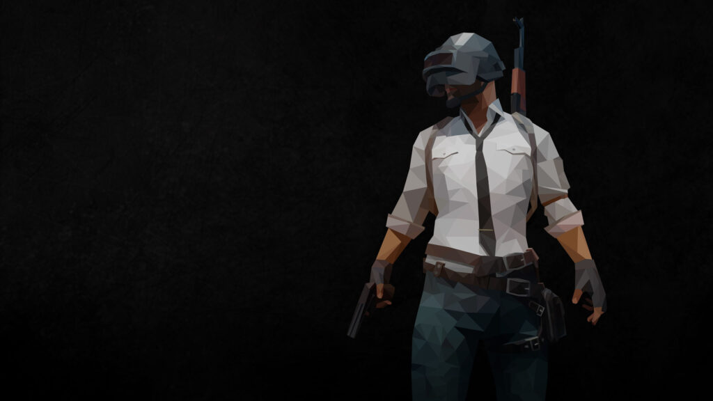 Low Poly PUBG Character Soldier Minimalist Desktop Wallpaper