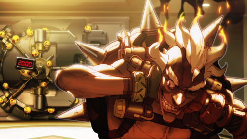 Junkrat Overwatch Vault Heist Desktop Wallpaper