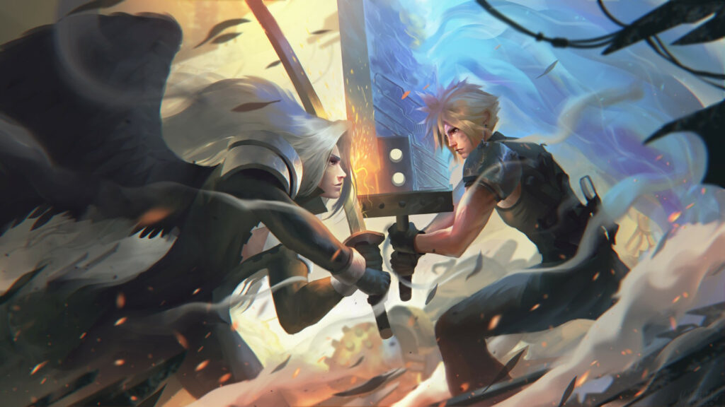 Sephiroth vs Cloud Strife Final Fantasy VII Desktop Wallpaper