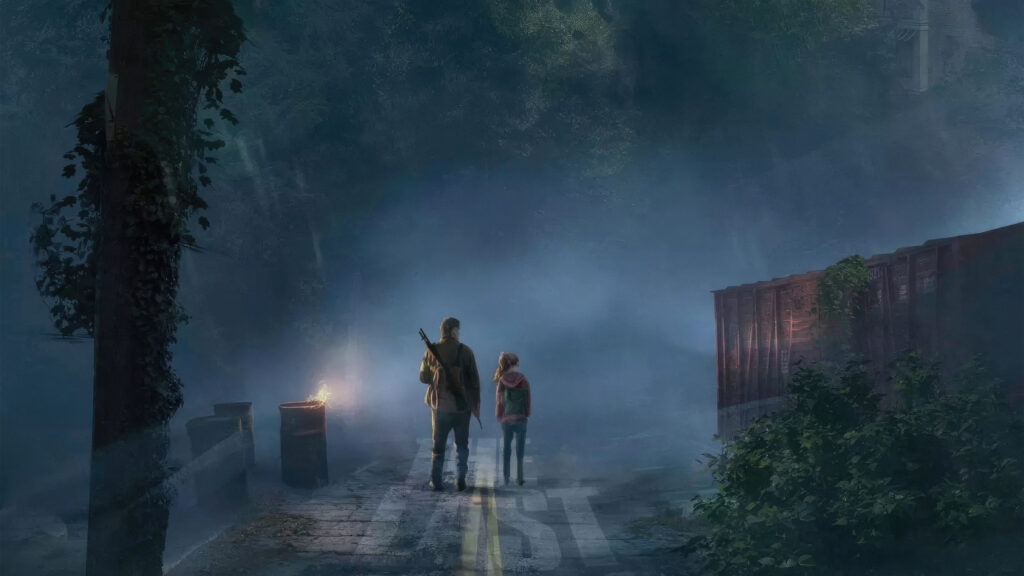 Foggy Road Post-Apocalyptic Desktop Wallpaper