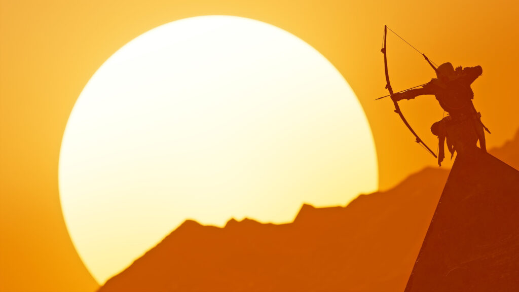 Assassin's Creed Silhouette Sunset 4K Desktop Wallpaper