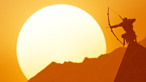 Assassin’s Creed Silhouette Sunset 4K Desktop Wallpaper