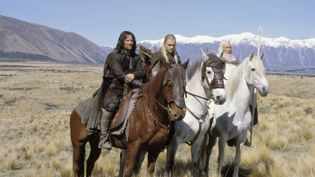 Aragorn, Legolas, and Gandalf in The Lord of the Rings Desktop Wallpaper