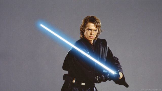 Anakin Skywalker Lightsaber Action 4K Desktop Wallpaper