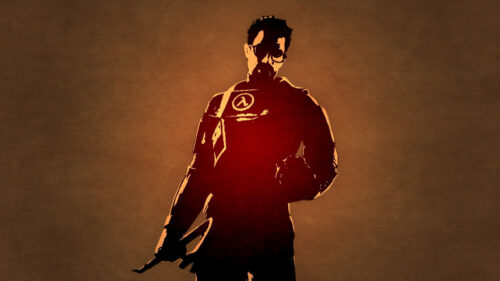 Gordon Freeman Silhouette Half-Life Minimalist 4K Wallpaper