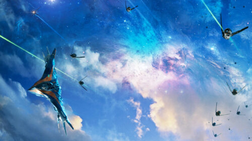 Space Battle Sci-Fi Action Scene 4K Wallpaper