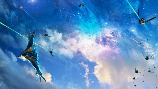 Space Battle Sci-Fi Action Scene 4K Wallpaper