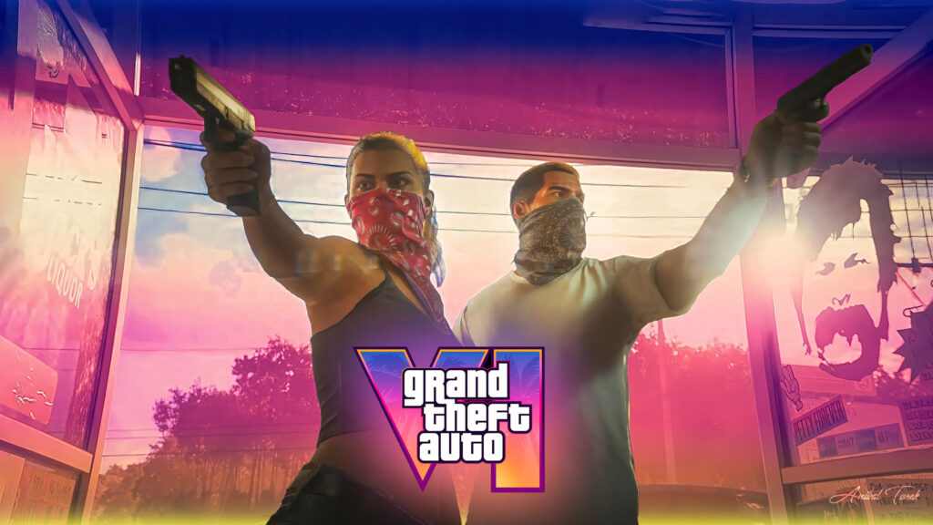 GTA VI Bonnie and Clyde Style Heist 4K Wallpaper