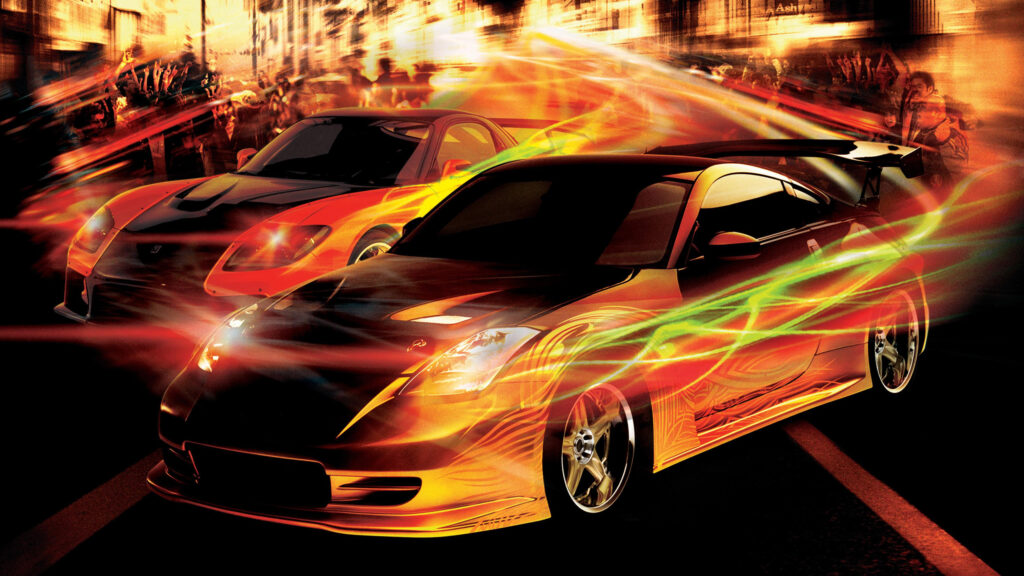 Nissan 350Z and Mazda RX-7 Fast and Furious Desktop Wallpaper