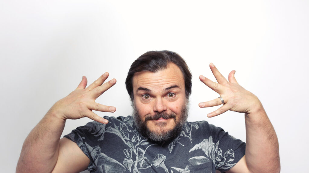 Jack Black Expressive Gesture Studio Portrait Desktop Wallpaper