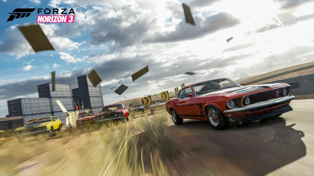 Forza Horizon 3 Muscle Car Race Action Desktop Wallpaper