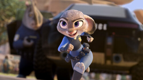 Judy Hopps Running Action Scene 4K Desktop Wallpaper