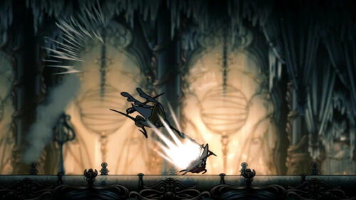 Hollow Knight The Knight vs Hornet Epic Battle Desktop Wallpaper